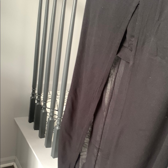 BCBGMaxAzria Black Maxi Wrap Skirt with Slit for Casual Work - Picture 9 of 9